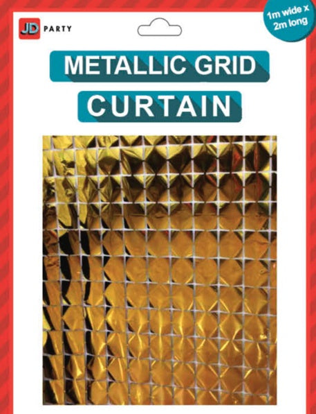 Metallic Block Curtains (Gold)